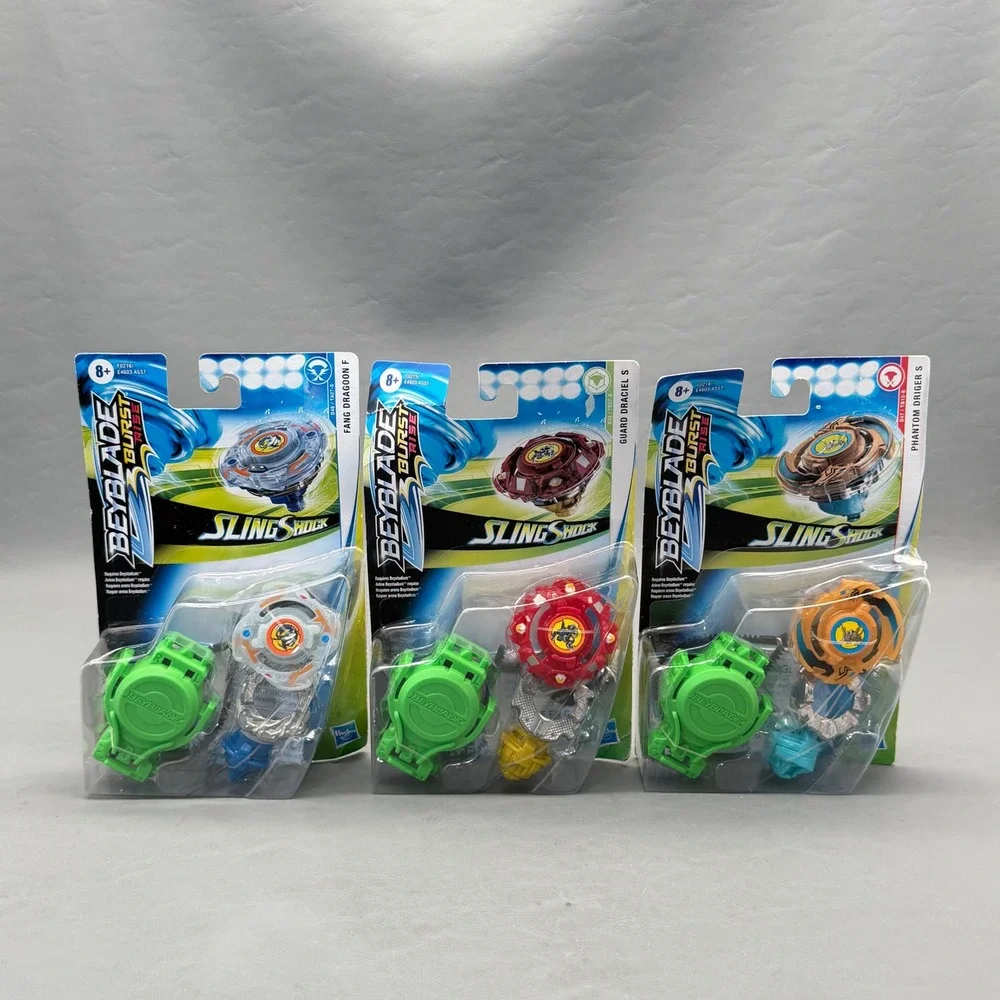 Lot of 3 Beyblade Burst Rise SlingShock Guard Draciel S Defense Type Hasbro NIP